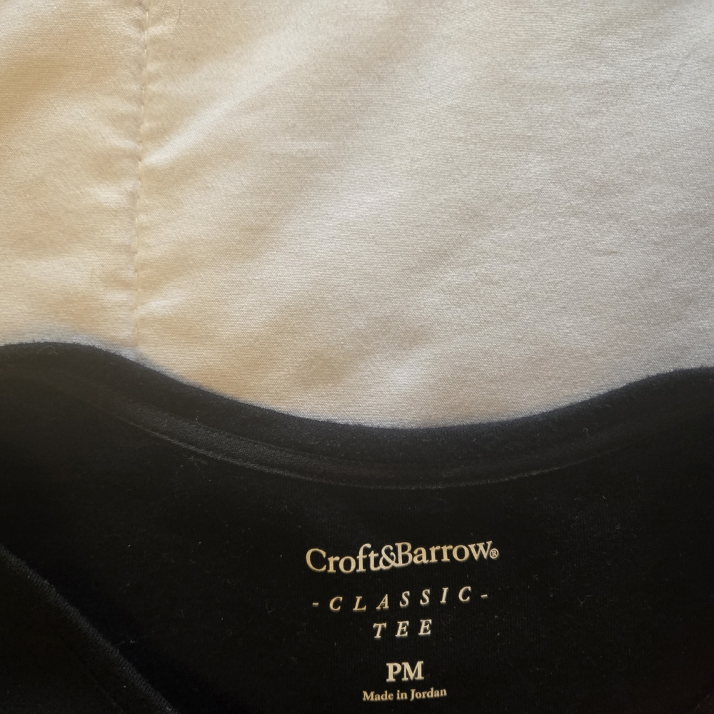 2- Croft & Barrow Classic Tee in Black and White